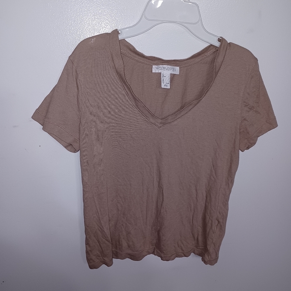 Forever 21- V Neck Tee- W Sz Small